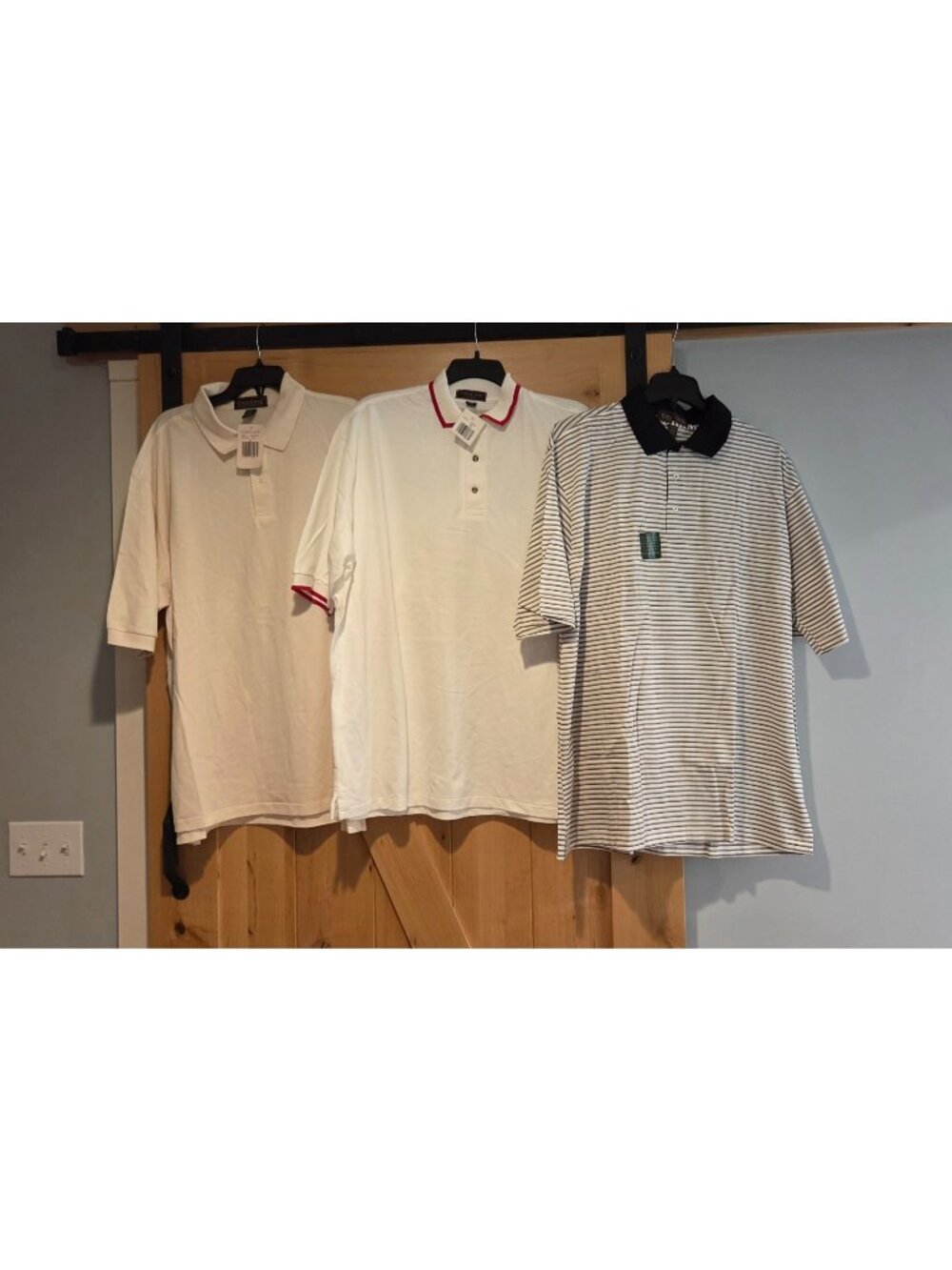 Vtg New! Lot of 3 Men's Size XXL 100% Cotton Short Sleeve Polo Shirt USA